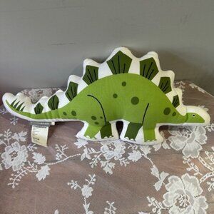 Crate Kids Green Dinosaur Stegosaurus Shaped Pillow Plush Toy Kids Room Decor